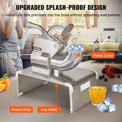 BY-300XTD-S - 661lbs/hr Durable Electric Ice Crusher for Events and Businesses