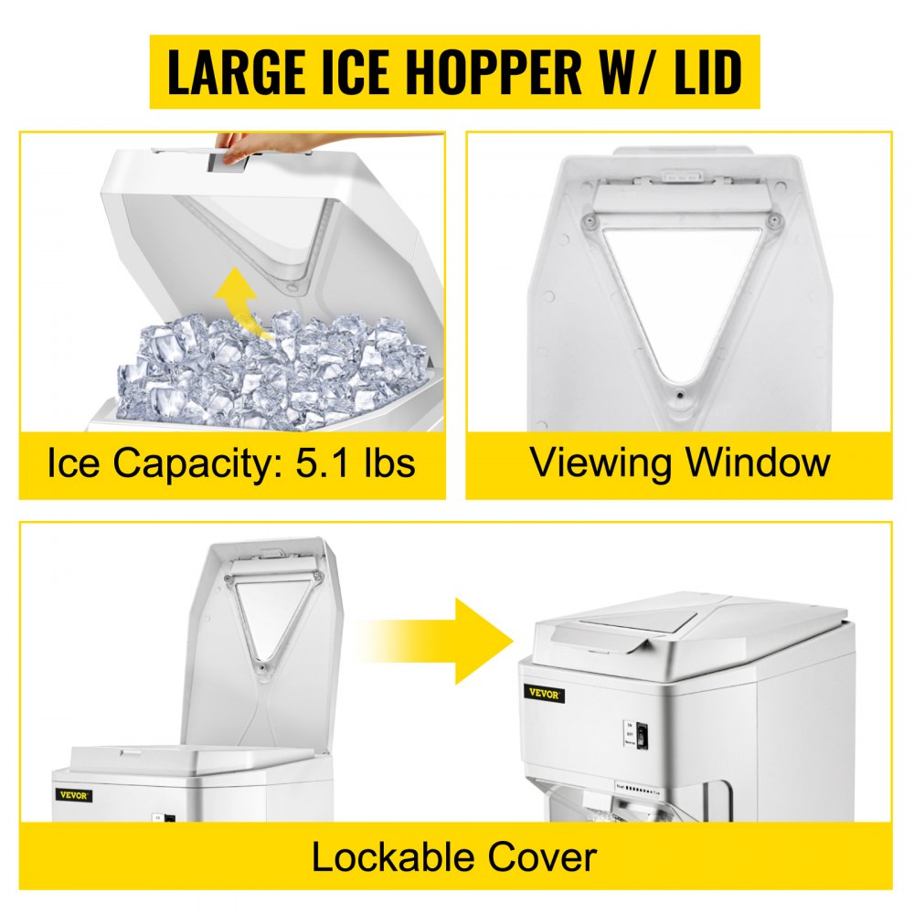BY-168A - Powerful 265 LBS/H Electric Ice Shaver with Adjustable Finely Ground Feature
