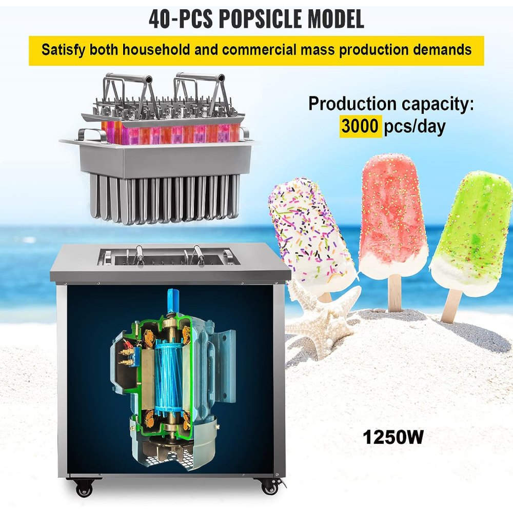 BBJ-1A - Durable Stainless Steel Popsicle Machine for 3000 Treats Daily