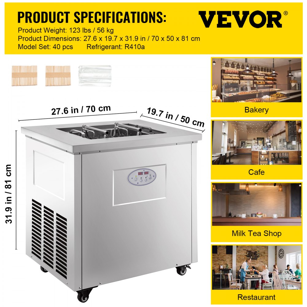 BBJ-1A - Durable Stainless Steel Popsicle Machine for 3000 Treats Daily