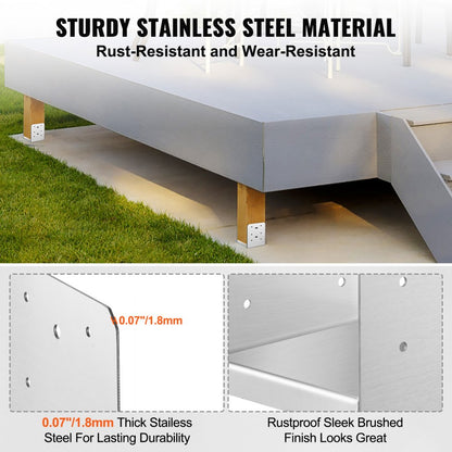BBLZ-6in-1 - Durable 5.9"x5.6" VEVOR Post Base for 6x6 Columns