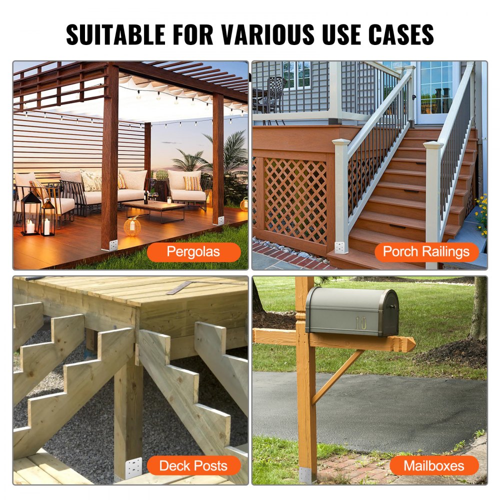 BBLZ-6in-1 - Durable 5.9"x5.6" VEVOR Post Base for 6x6 Columns