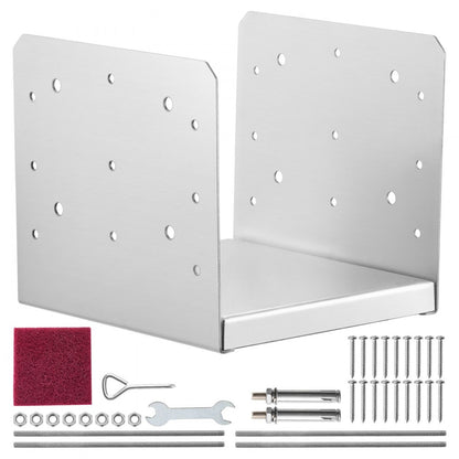 BBLZ-8in-1 - Durable 8"x8" Stainless Steel Post Base for Outdoor Use