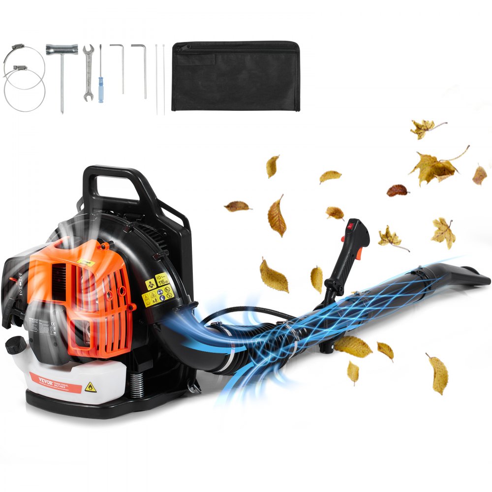 BL-866B - 62CC Backpack Leaf Blower with Ergonomic Design for Yard Cleanup