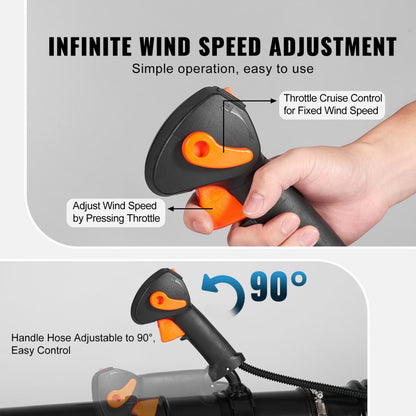 QS25Q79BF - 79CC Gas Leaf Blower, 184 MPH Airflow, Efficient & Durable