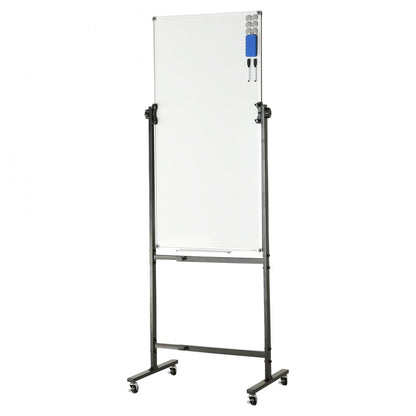 010118841880 - Double-Sided 24x48” Magnetic Whiteboard on Wheels