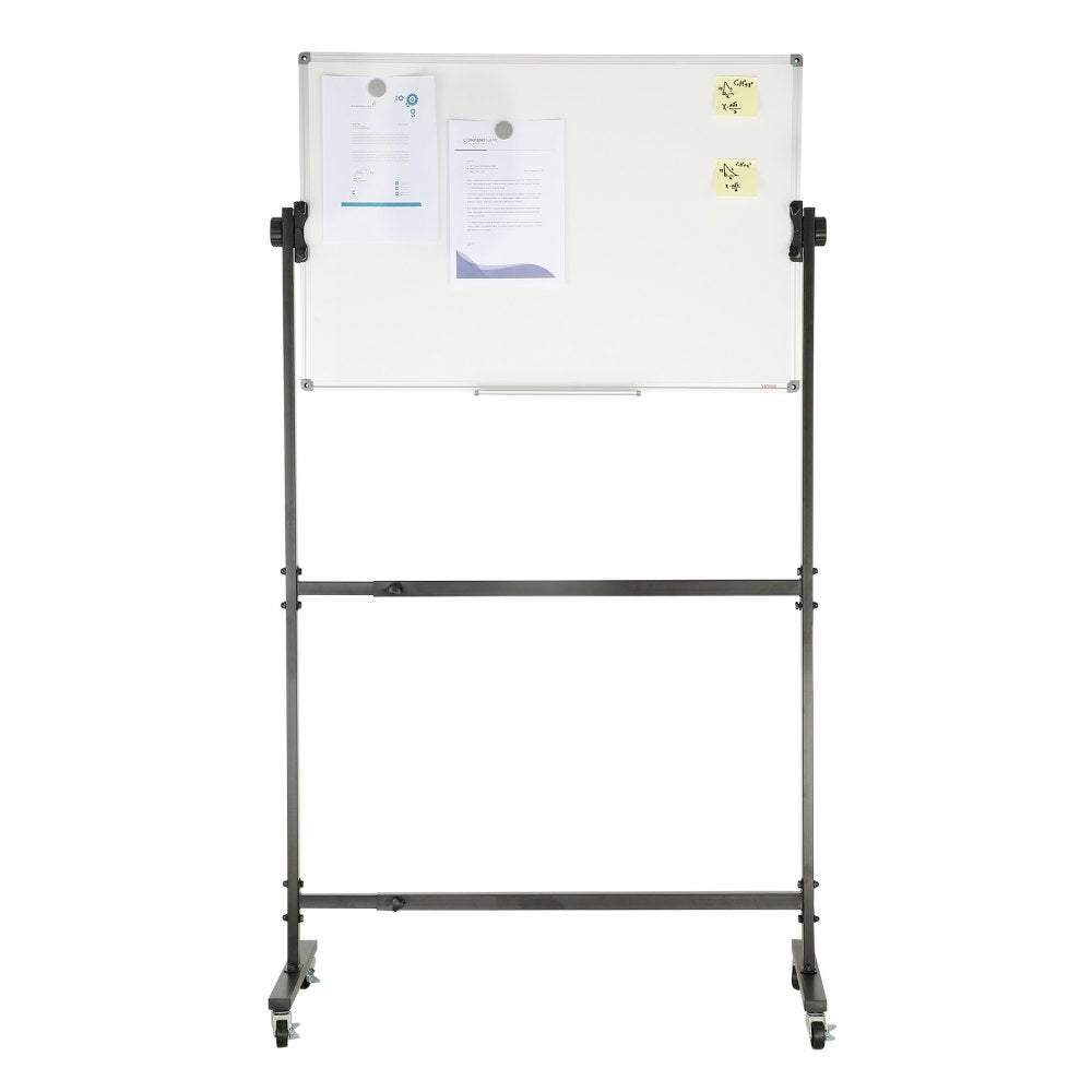 010650939130 - Adjustable 36"x24" Dual-Sided Magnetic Rolling Whiteboard