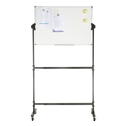 010650939130 - Adjustable 36"x24" Dual-Sided Magnetic Rolling Whiteboard