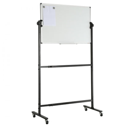 010650939130 - Adjustable 36"x24" Dual-Sided Magnetic Rolling Whiteboard