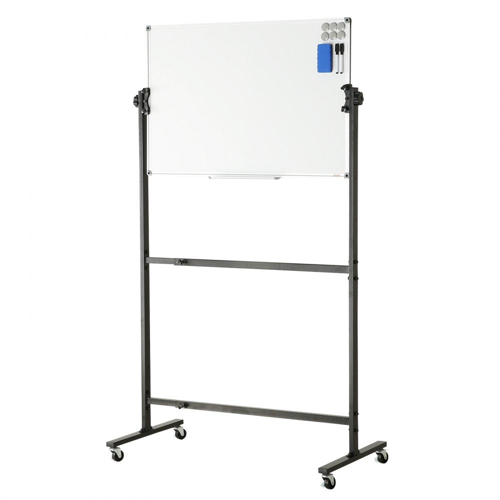 010650939130 - Adjustable 36"x24" Dual-Sided Magnetic Rolling Whiteboard