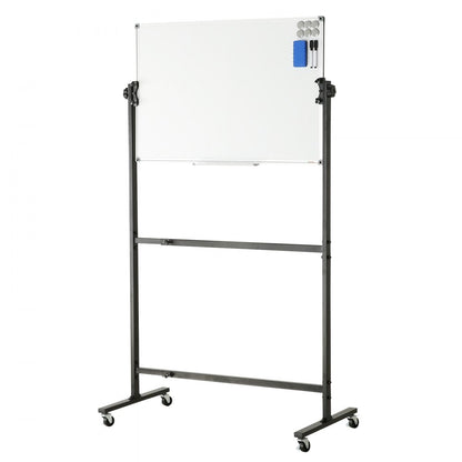 010650939130 - Adjustable 36"x24" Dual-Sided Magnetic Rolling Whiteboard