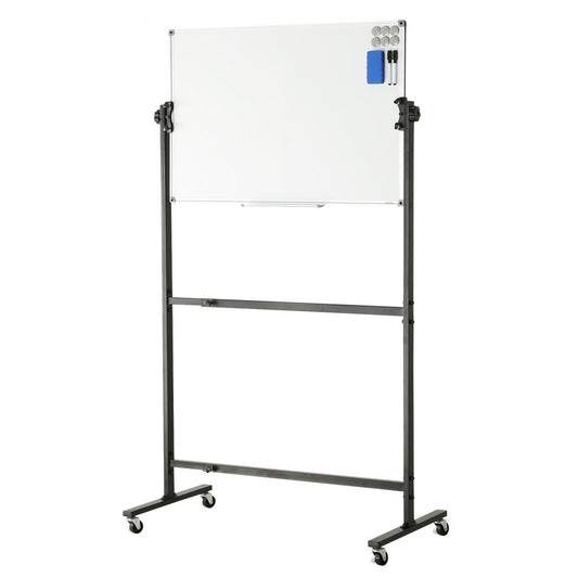 010650939130 - Adjustable 36"x24" Dual-Sided Magnetic Rolling Whiteboard