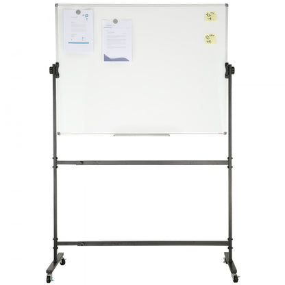 010566983686 - Double-Sided 48x36 Rolling Magnetic Whiteboard for Office & School