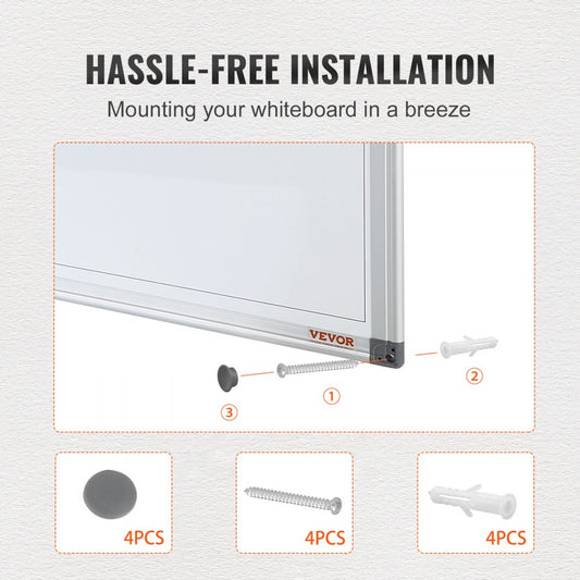 010146252952 - 36" x 24" Magnetic Calendar Whiteboard for Home & Office