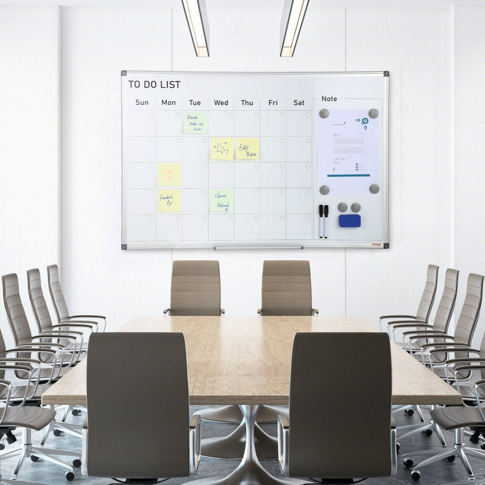 010146252952 - 36" x 24" Magnetic Calendar Whiteboard for Home & Office