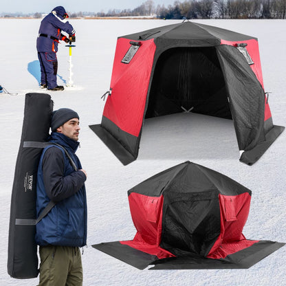 DT037 - Spacious 6-8 Person Portable Ice Fishing Shelter Tent