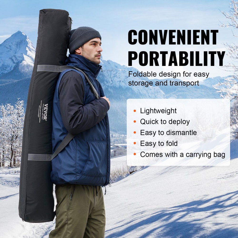 DT034 - Spacious 6-8 Person Ice Fishing Tent with Windproof Fabric