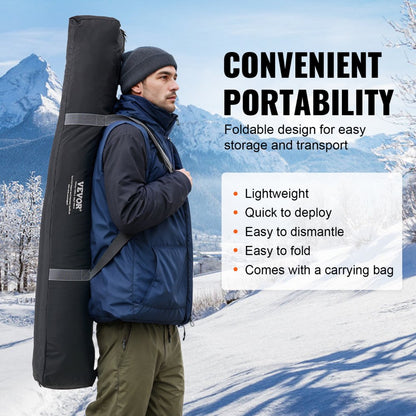 T039 - Spacious 3-4 Person Winter Ice Fishing Tent with Double Doors