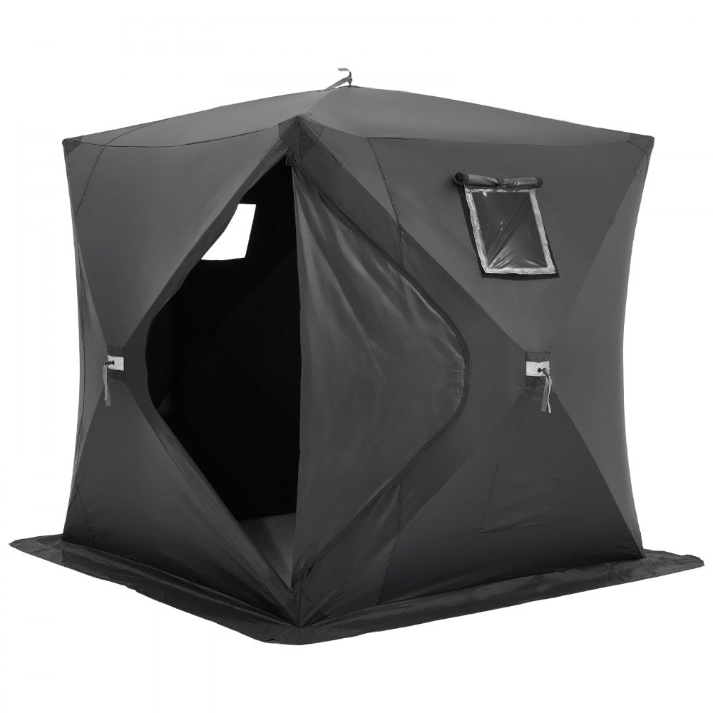 T039 - Spacious 3-4 Person Winter Ice Fishing Tent with Double Doors