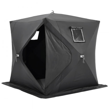 T039 - Spacious 3-4 Person Winter Ice Fishing Tent with Double Doors