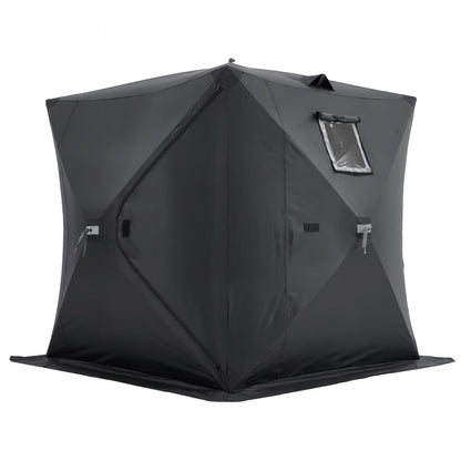 T039 - Spacious 3-4 Person Winter Ice Fishing Tent with Double Doors