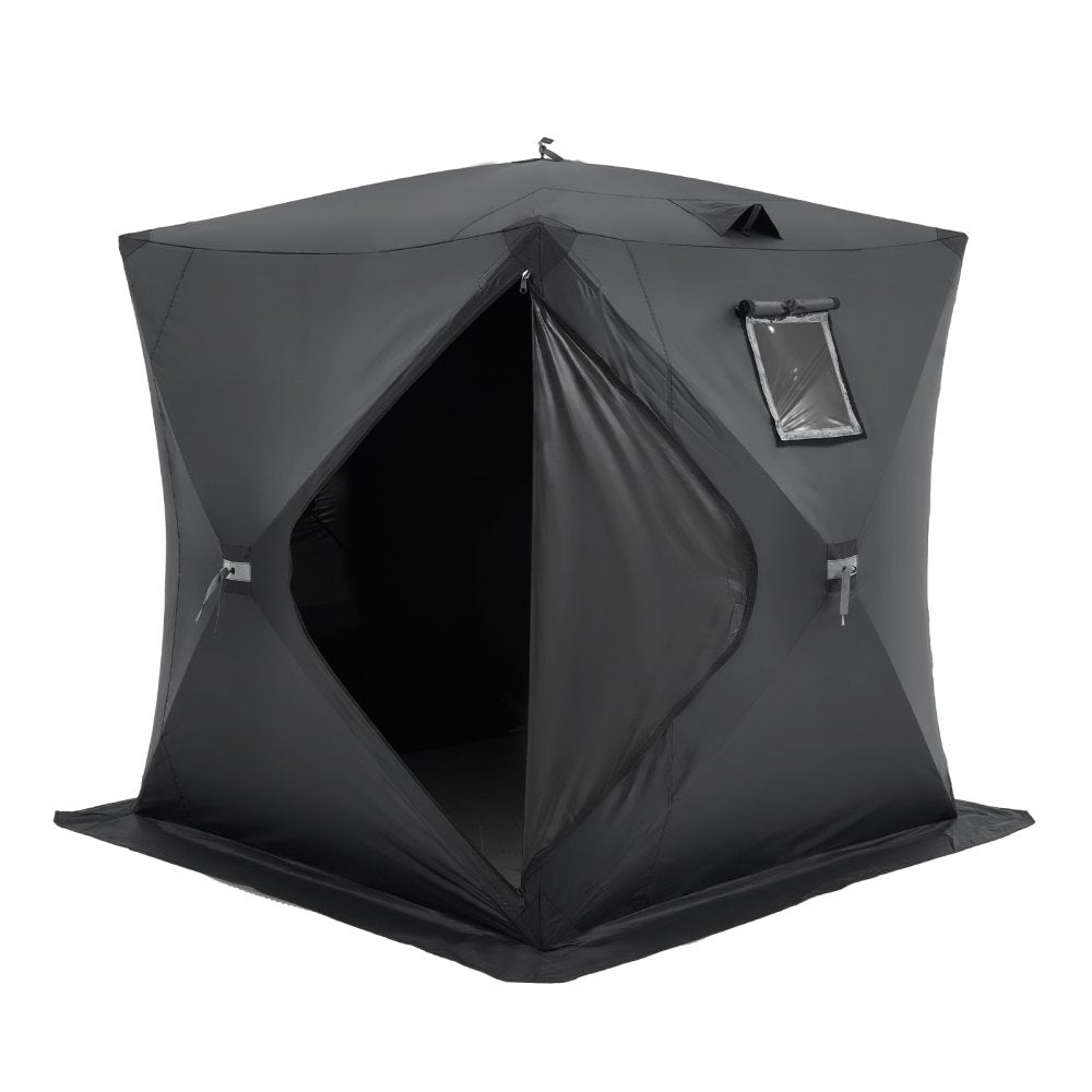 T039 - Spacious 3-4 Person Winter Ice Fishing Tent with Double Doors