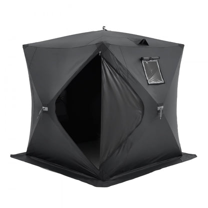 T039 - Spacious 3-4 Person Winter Ice Fishing Tent with Double Doors