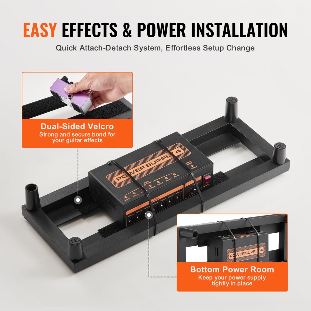 BD-1 - Lightweight 15'' VEVOR Guitar Pedal Board for 4-6 Pedals