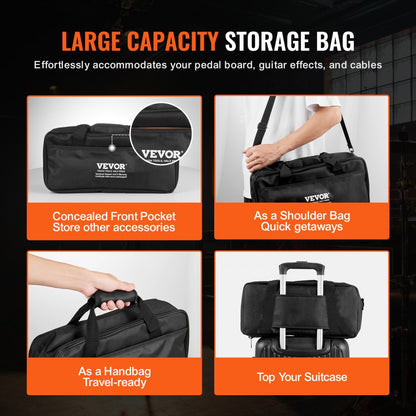 BD-1 - Lightweight 15'' VEVOR Guitar Pedal Board for 4-6 Pedals