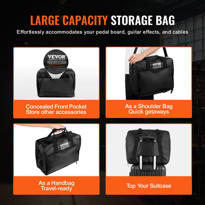 BD-3A - Lightweight 14" Aluminum Guitar Pedal Board for Up to 8 Pedals