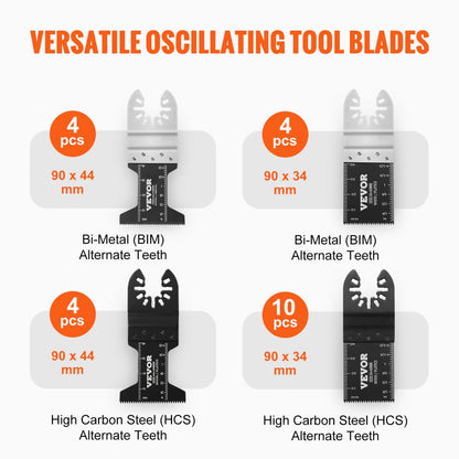 010245600573 - Durable 30PCS Oscillating Blades Kit for Wood, Metal & Plastic