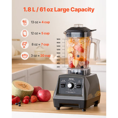HS-208-1 - 1.8L 1400W High-Speed Blender for Smoothies and Slushies