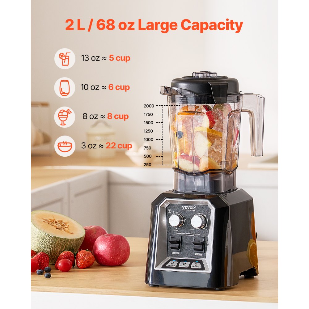 HS-210D-US - 68 oz High-Speed Blender with 1400W Motor for Smoothies