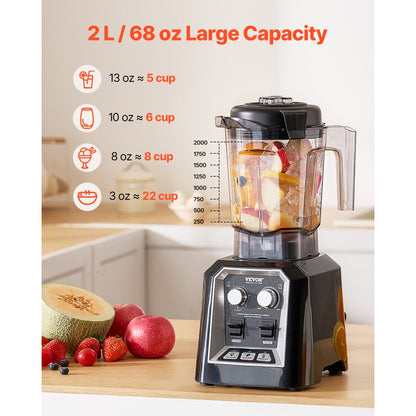 HS-210D-US - 68 oz High-Speed Blender with 1400W Motor for Smoothies