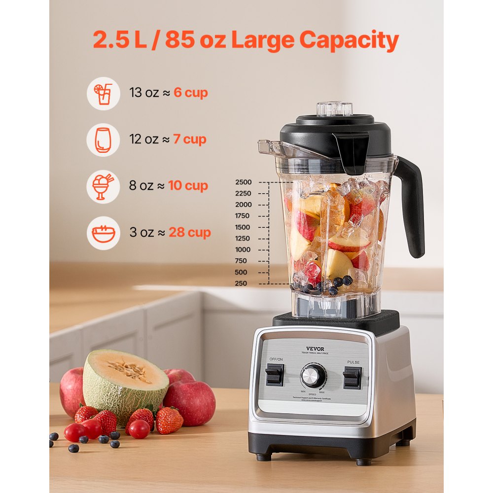 HS-228 3.0L - 2.5L High-Speed Blender for Smoothies & Shakes
