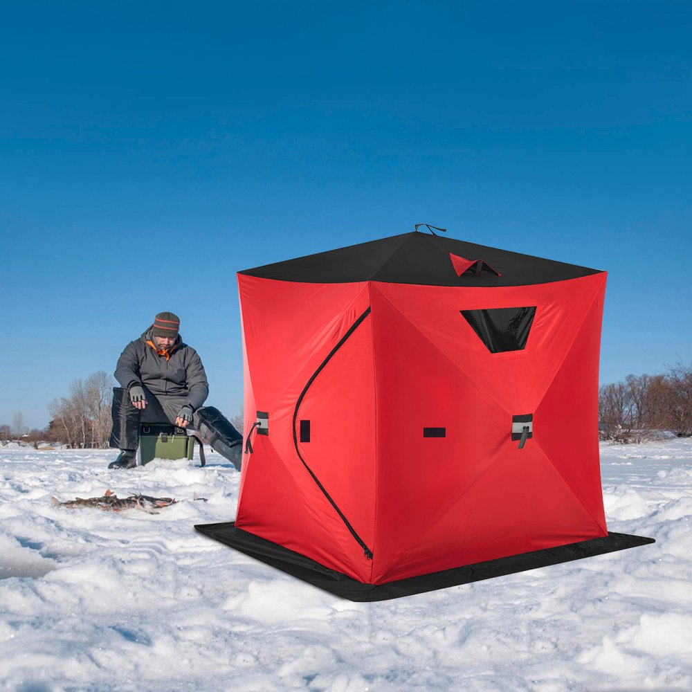 010117265065 - 73"x73" Portable Ice Fishing Shelter for 2 People