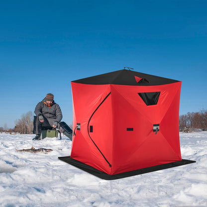 010117265065 - 73"x73" Portable Ice Fishing Shelter for 2 People