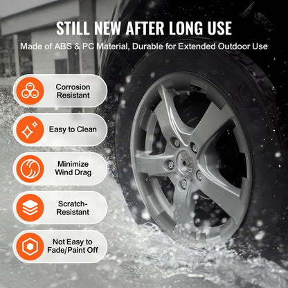 010594154835 - Durable 20" ABS Hubcaps with Stylish Multi-Spoke Design