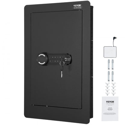 SS-650QR - VEVOR 25.59" Wall Safe with Keypad and Adjustable Shelves