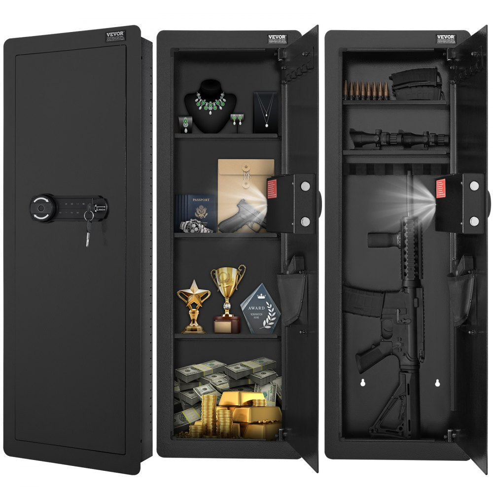 SS-1090QR - Secure 42.91" Wall Safe with Keypad & Fingerprint Access