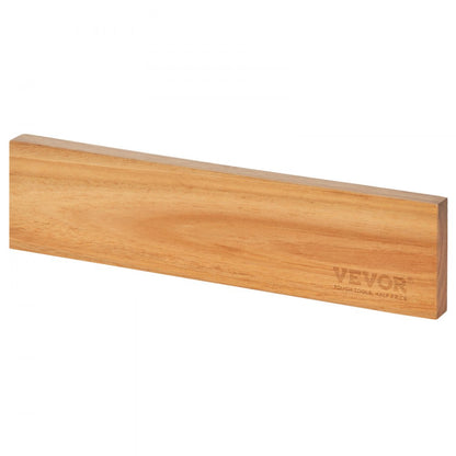 GM23001 - Acacia Wood Magnetic Knife Holder with Strong Hold and Flexible Mounting