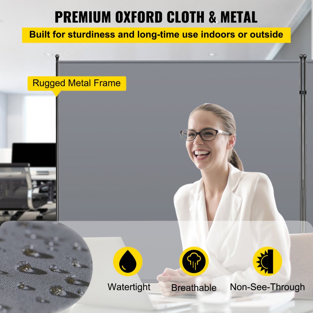 DM-ABS-F2 - 142" Water-Resistant Office Partition with Flexible Panels