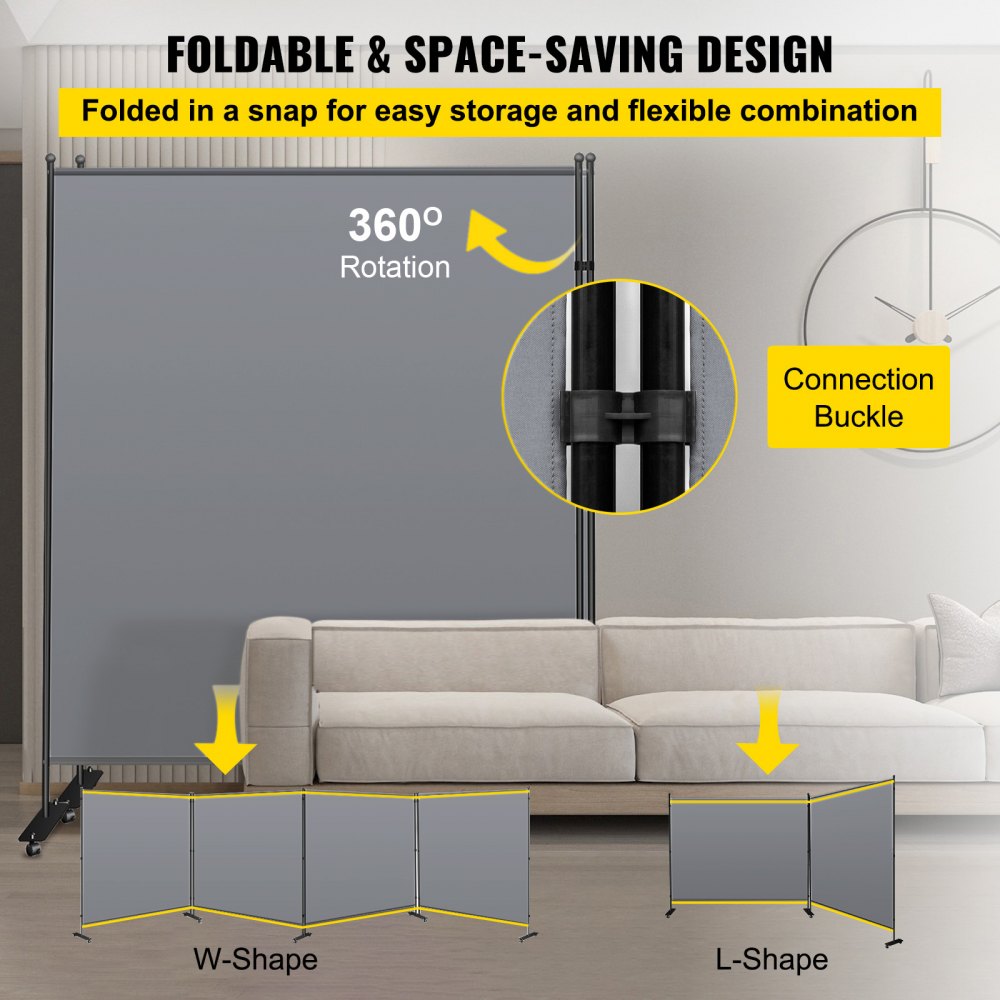 DM-ABS-F2 - 142" Water-Resistant Office Partition with Flexible Panels