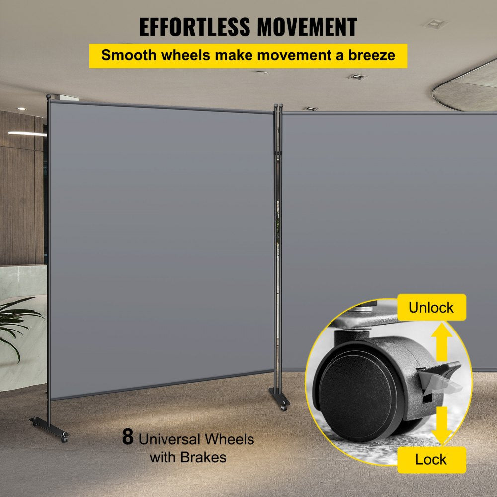DM-ABS-F2 - 142" Water-Resistant Office Partition with Flexible Panels