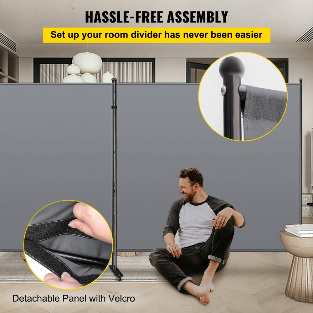 DM-ABS-F2 - 142" Water-Resistant Office Partition with Flexible Panels