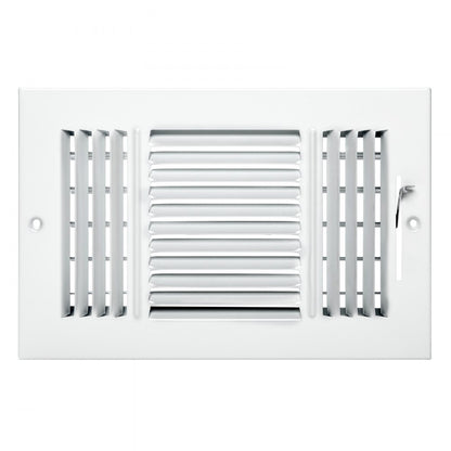 3SW1006-6PK - Stylish 6-Pack Metal Floor Vents, 6 x 10 Inch, Easy Install