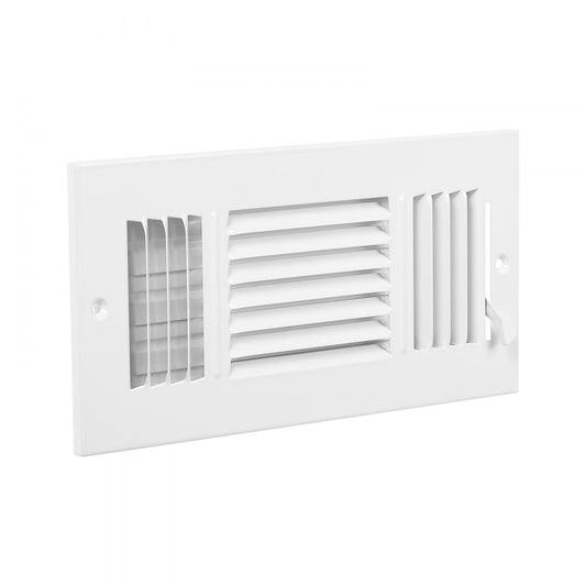 3SW1004-6PK - Modern 4x10 Inch Metal Floor Vents, 6-Pack, Rust-Resistant