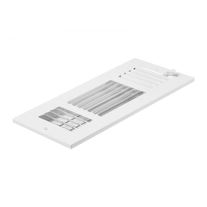 3SW1004-6PK - Modern 4x10 Inch Metal Floor Vents, 6-Pack, Rust-Resistant