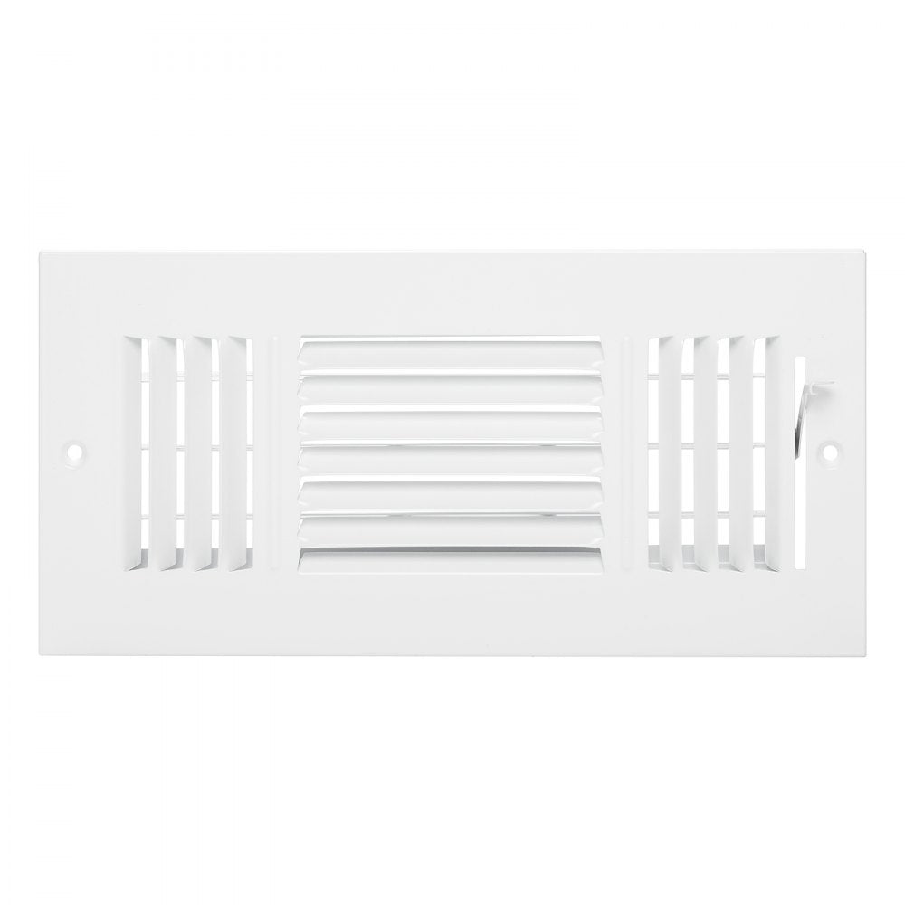 3SW1004-6PK - Modern 4x10 Inch Metal Floor Vents, 6-Pack, Rust-Resistant