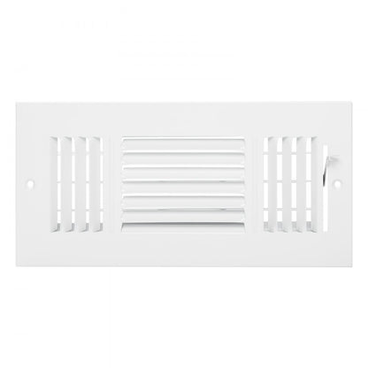 3SW1004-6PK - Modern 4x10 Inch Metal Floor Vents, 6-Pack, Rust-Resistant